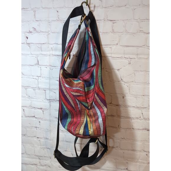 Black Butterfly Brand Abstract Multicolor Lightweight Backpack NWOT Festival - Picture 7 of 8